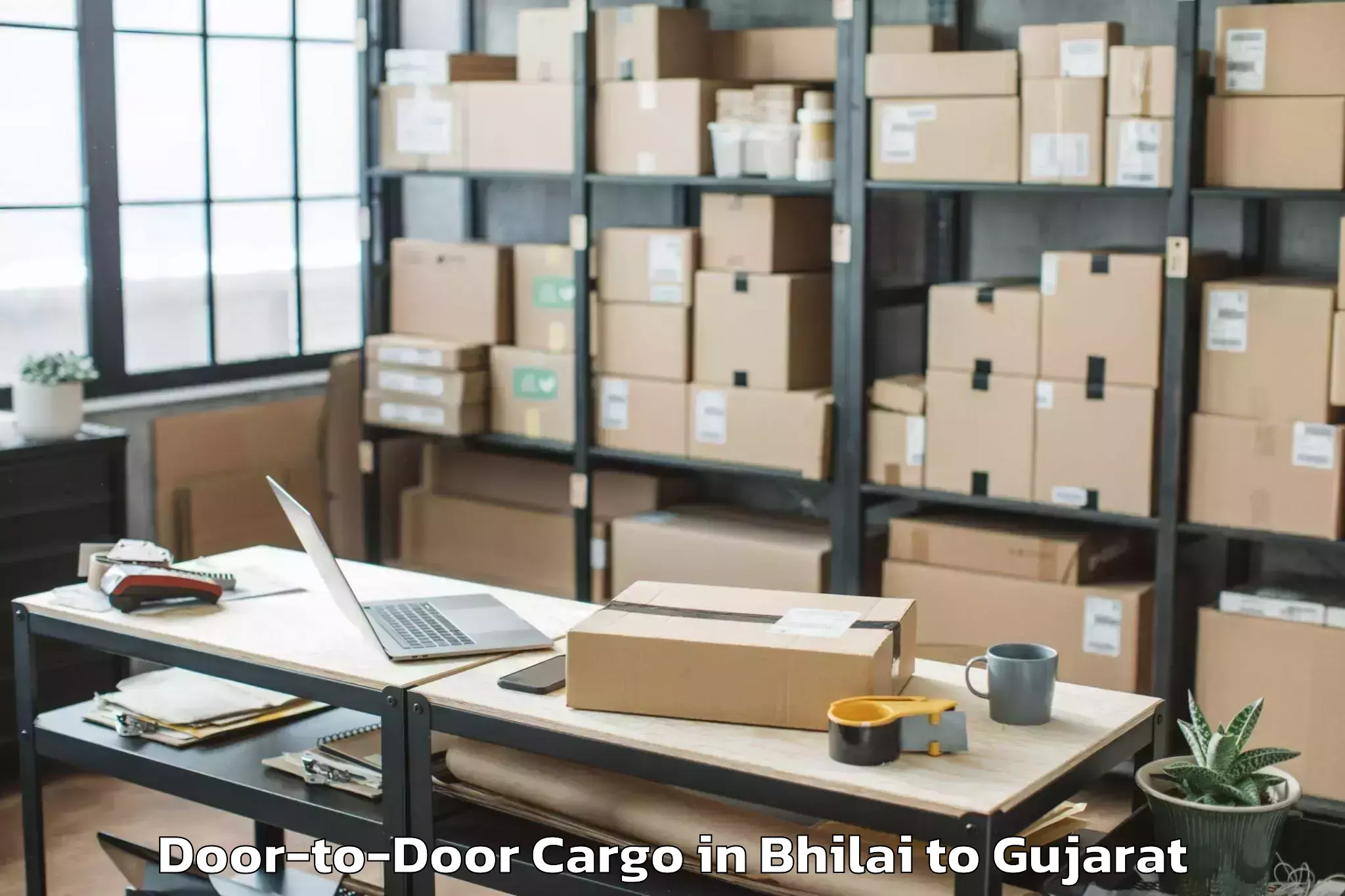 Professional Bhilai to Khambhalia Door To Door Cargo